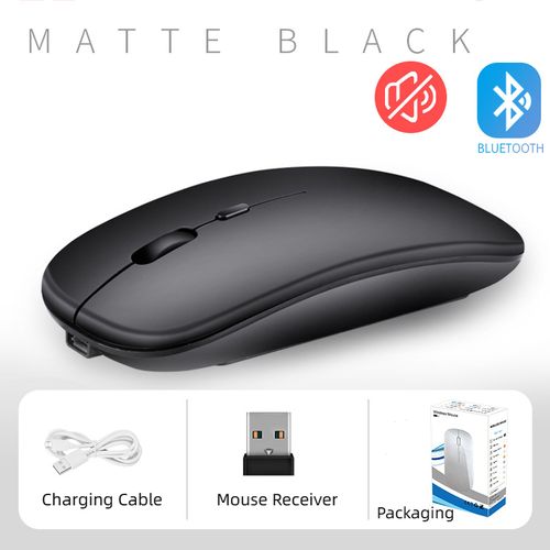 SOURIS BLUETOOTH OPTIQUE RECHARGEABLE USB GRAY SANS FIL SILENCIEUX