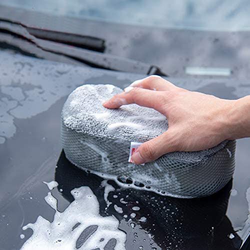 3pcs Éponge de nettoyage de voiture Éponge amphibie humide microfibre sèche  anti-rayures @fml - Cdiscount Auto