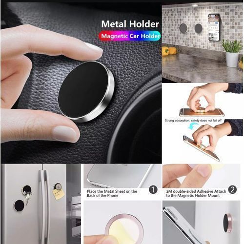Support Magnétique Smartphone Universel Voiture Aimant Toute Surface Plane