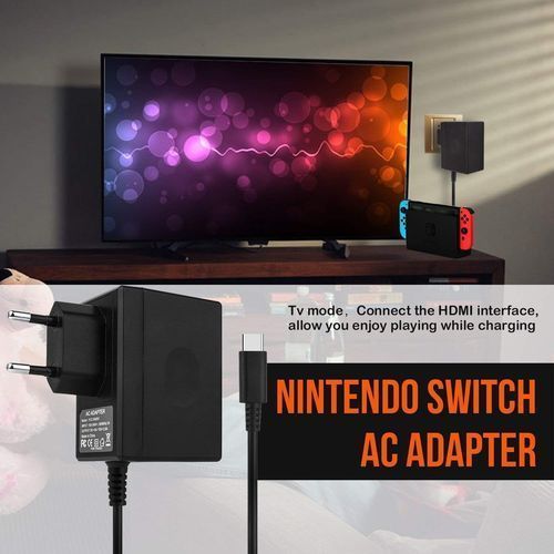 Switch Adaptateur Secteur Support le Mode TV Chargeur de Voyage