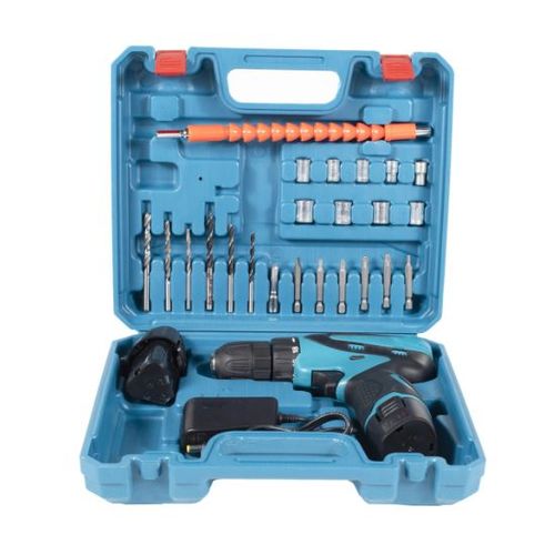 MAKITA DLX2337J Jeu de tournevis, perceuse-visseuse, 2 piles et chargeurs  de batterie - en coffret