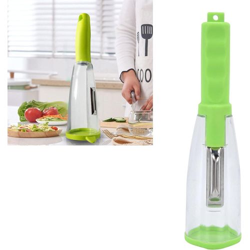 product_image_name-Generic-Éplucheur A Légumes Et Fruit Avec Récipient De Rangement Multifonction - Eplucheur Multifonctionnel Avec Récipient De Rangement-5