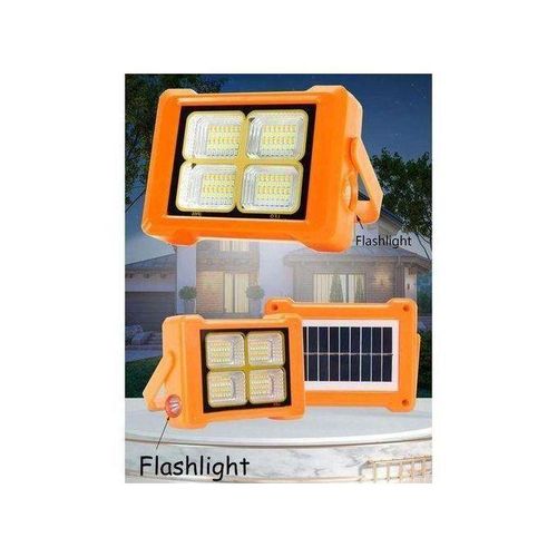 product_image_name-Generic-Projecteur LED solaire multifonction avec port USB – Lampe rechargeable & Power Bank-2