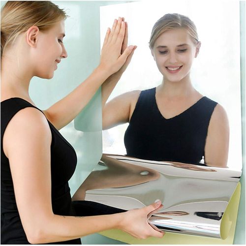 product_image_name-Generic-Autocollants miroir flexibles auto-adhésifs de 50 x 100 cm, non pas des autocollants en verre, idéaux pour les loisirs créatifs et la décoration murale.-5