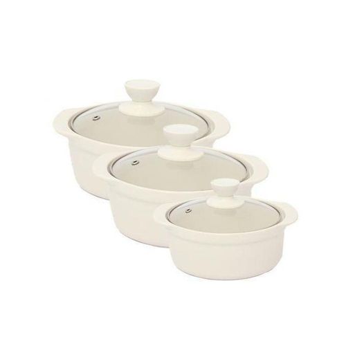 Generic Agréable Lot De 3 Soupières à Couvercle Vitré