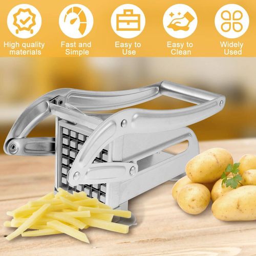 product_image_name-Generic-Coupe-Frites Manuel Professionnel en Acier Inoxydable - Lames Interchangeables (6/9/12mm), Ventouse Anti-Glisse, Mécanisme à Levier - Pour Pommes de Terre & Légumes-1