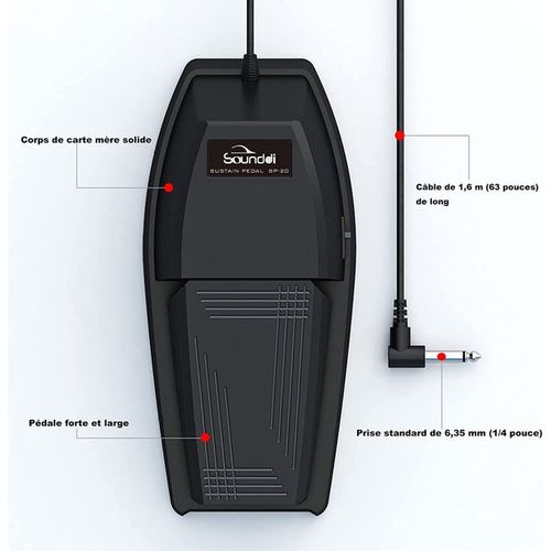 Generic Pédale De Sustain Pour Piano électrique - Prix pas cher