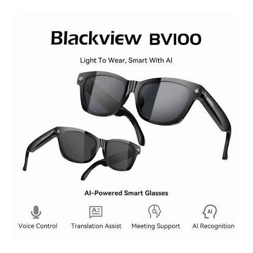 Blackview Lunettes Intelligentes BV100 - IA avec Caméra 8 MP - Appels Bluetooth + Assistant Vocal - image 2