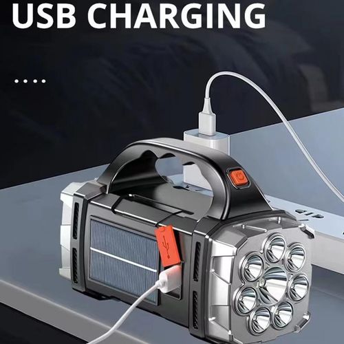 General Lampe Torche Solaire LED, Projecteur de Camping Rechargeable USB - image 4