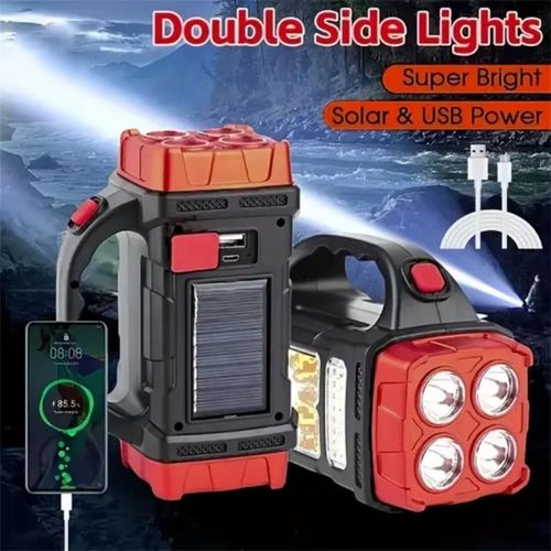 General Lampe Torche Solaire LED, Projecteur de Camping Rechargeable USB - image 5