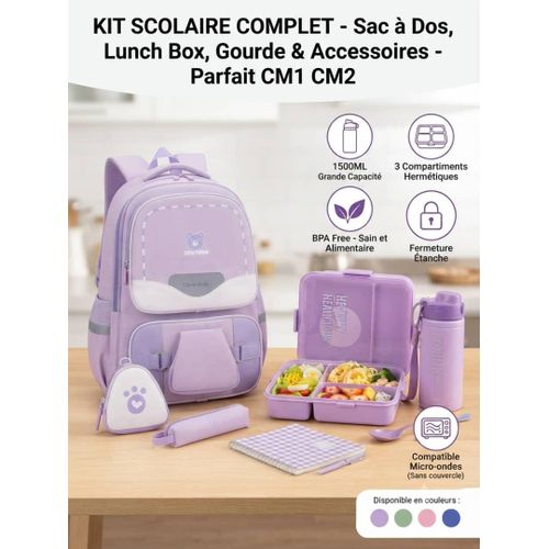Generic Set Déjeuner & Sac à Dos  CM1 ET CM2