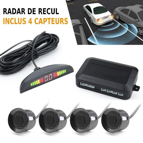 product_image_name-Generic-TRES EFFICACE-FACILE A UTILISER- Capteur Radar de Recul pour Voiture – Kit 4 Capteurs + Affichage LED-facilite les manœuvres de marche arrière-1