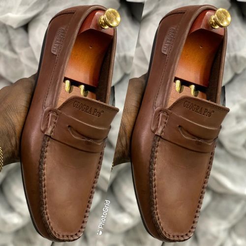 product_image_name-Geogra Pro-Mocassin Homme En Cuir - Marron-1