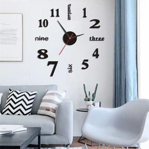 product_image_name-Generic-Horloge Murale Autocollante DIY Grand Design Moderne Décalcomanie 3D-5