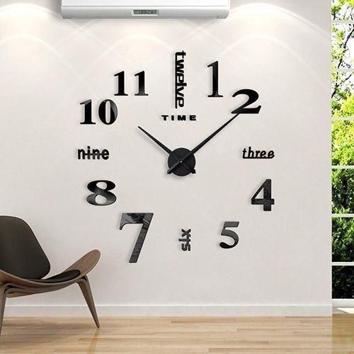 product_image_name-Generic-Horloge Murale Autocollante DIY Grand Design Moderne Décalcomanie 3D-7