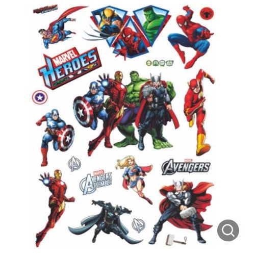 Marvel Avengers Autocollant mural en vinyle pour chambre à coucher