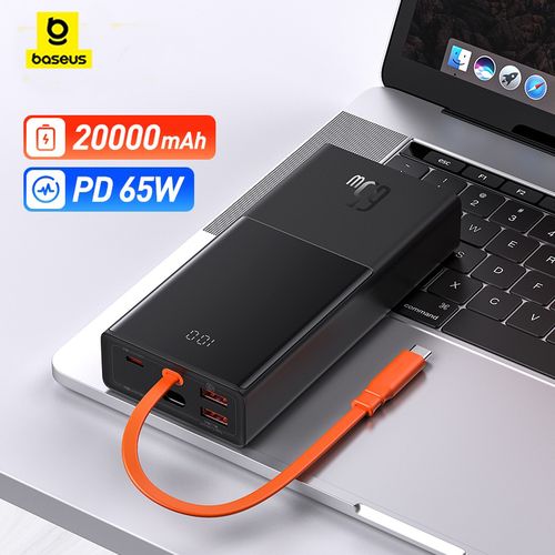 Baseus Powerbank 65W 20000mAh Ultra Rapide Et Super Puissant Ordinateur  Portable (Type C) - Prix pas cher