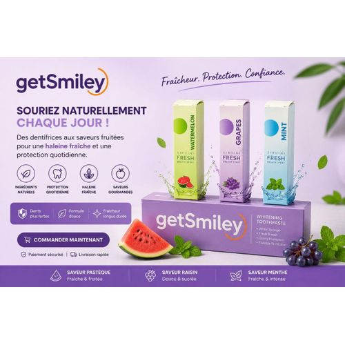SIRUINI GetSmiley Dentifrice blanchissant Plus Lot De 3 Parfums De Bouche - image 2