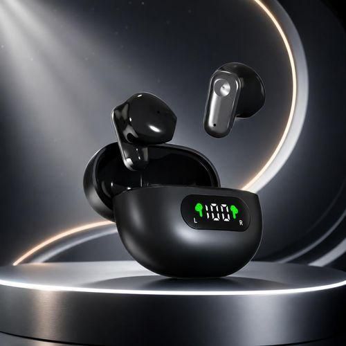 Generic Écouteurs Bluetooth TWS Pro Affichage LED Réduction de Bruit Noir
