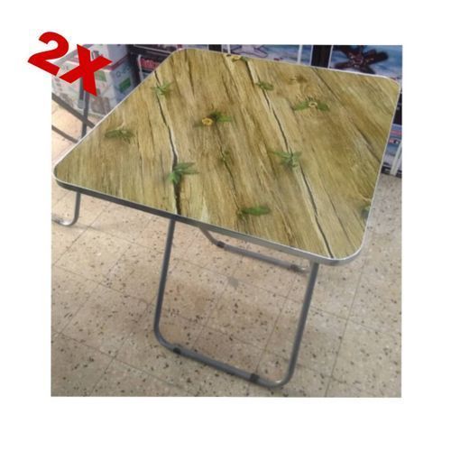 Generic 2 Table Pliable à Multiple Usage-marron