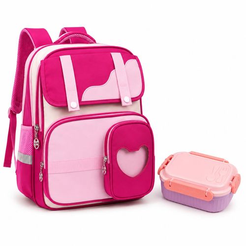 Generic Sac Scolaire Grande Capacité avec Boîte à Goûter Offerte