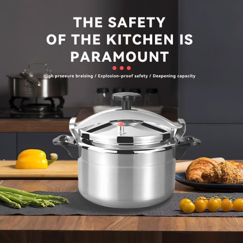 product_image_name-Generic-9 litres Cocotte-Minute Professionnelle en Acier Inoxydable - Autocuiseur Haute Pression Multifonction - Cuisson Rapide : Mijoter, Vapeur, Braiser - Système de Sécurité Renforcé - Argent-2