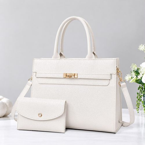 Fashion Sac à main de luxe 2 in 1 - Blanc