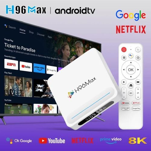 product_image_name-Generic-BOX ANDROID TV H96 MAX 4GB/32GB Version Android 14 Boitier TV avec télécommande vocale Google Assistance Avec Plus de 10000 chaine intégré dans toutes les Langues très rapide-1