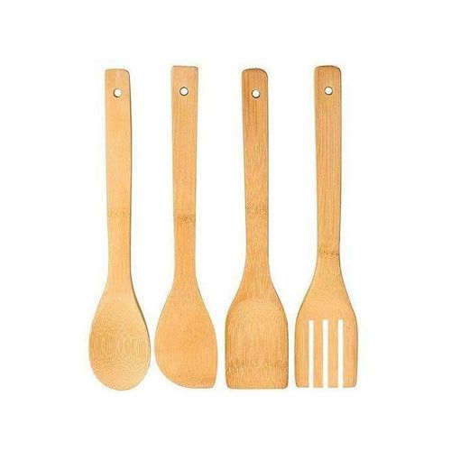 product_image_name-Generic-4 Cuillères Spatule En Bois Bambou Naturel-1