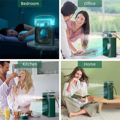 product_image_name-Generic-Mini Climatiseur Portable Air Cooler Fan 3 Vitesses avec Réservoir d’Eau, LED 7 Couleurs et Minuterie-1