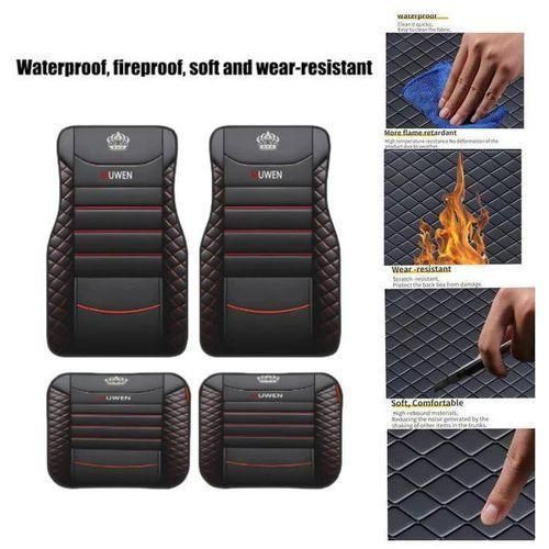 product_image_name-Generic-Tapis de sol voiture luxe Abidjan, Moquette auto cuir PU Côte d'Ivoire, Accessoire intérieur voiture Jumia, Tapis auto antidérapant noir rouge, Protection sol voiture VIP, Décoration auto Jumia.-4
