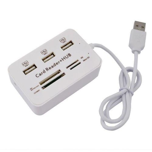 product_image_name-Generic-Combo Lecteur De Cartes Mémoires Multi-Fonctions 3 Ports Usb Hub + 4 Slot-2