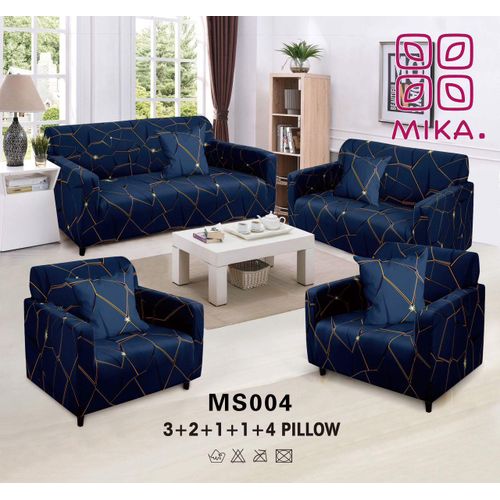 product_image_name-Mika-Housse de canapé universelle ensemble de 4 pièces-bleu a motif doré-1