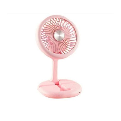 Generic Chic Ventilateur Pliable Rechargeable Usb à Main avec Support de Cellulaire Ventilateur de Bureaurose