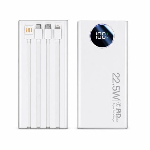 Generic Power Bank Portable 20000mAh Avec 4 Câbles Intégrés