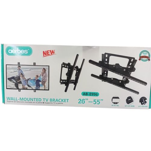 product_image_name-Generic-Support TV mural inclinable pour écran LCD LED Plasma 26"-55'' 66-140cm jusqu'à 55KG-3