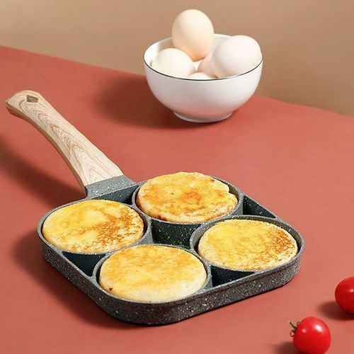 Generic Poêle à Crêpes Et Oeufs Avec 4 Trous En Aluminium Antiadhésive -  Prix pas cher