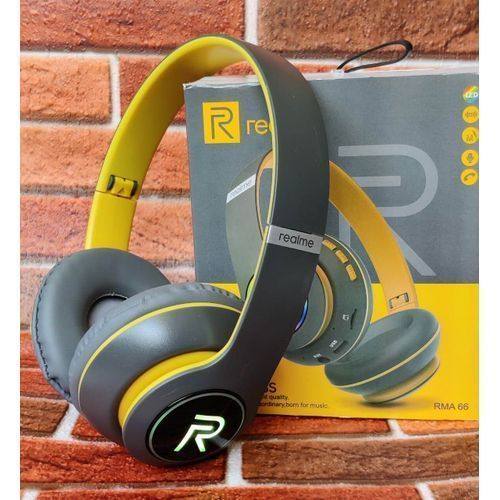 Generic CASQUE Audio Connecté RMA66 - Jaune/Noir - Prix pas cher