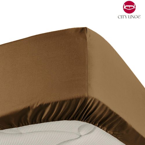 product_image_name-Generic-Drap De Lit 2 Places Complet-(un Drap Plat+ Un Drap Housse+ 2 Taies)-Marron caramel-3