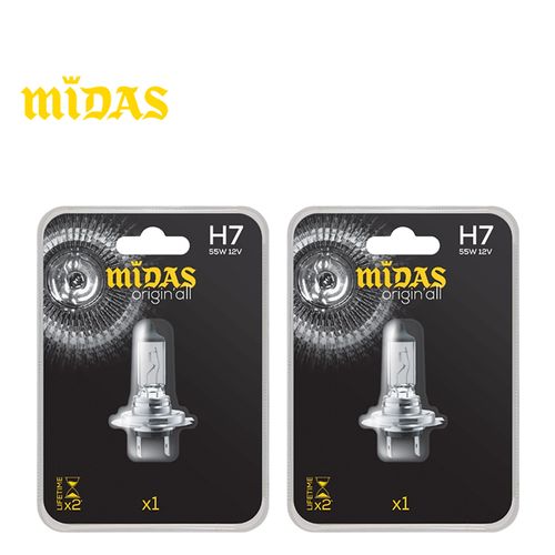 Midas LOT DE 2 AMPOULES H7 55W 12V - Prix pas cher