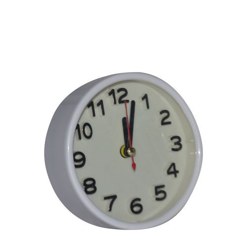 Generic Mini Horloge - 9 Cm - Blanc - Prix pas cher