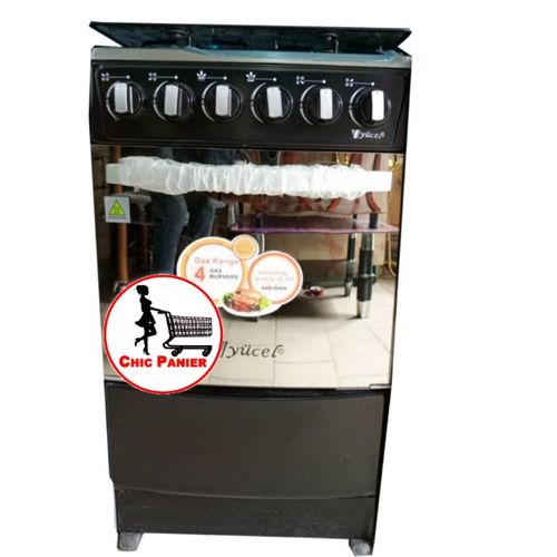 product_image_name-YUCEL-Cuisinière A Gaz - Gazinière 4 Feux  Allumage Automatique - Four Double Feux-1