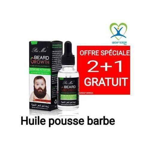 Gn Lot De 2 Huiles Pousse Barbe+ 1 Gratuit