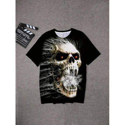product_image_name-Fashion-T-shirt blanc surdimensionné avec motif d'ours rose pour hommes-5