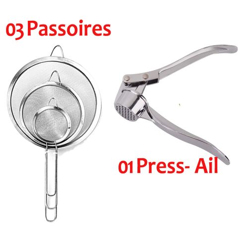 product_image_name-Generic-03 Passoires De Cuisine à Mailles Fines + Presse-ail, Broyeur à Gingembre-1