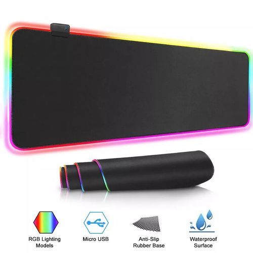 RGB Gaming tapis de souris grand tapis de souris Gamer Led ordinateur tapis