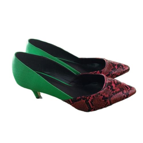 Mode marque 3 SUISSES escarpins femme vert et rose taille 38 Prix pas cher Jumia CI