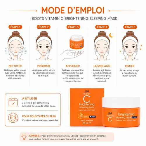 Boots  Brightening Sleeping Mask 50ml – Masque de Nuit Hydratant Éclat Visage - image 4