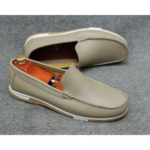 product_image_name-Fashion-Basket / Baladeuse Pour Homme En Cuir - Gris-1