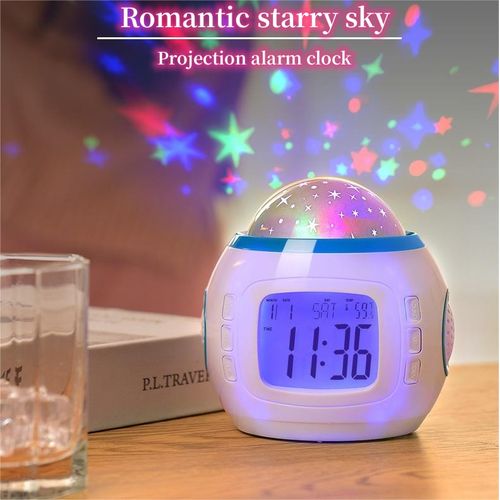 Réveil Projection Musique Starry Sky étoile calendrier thermomètre